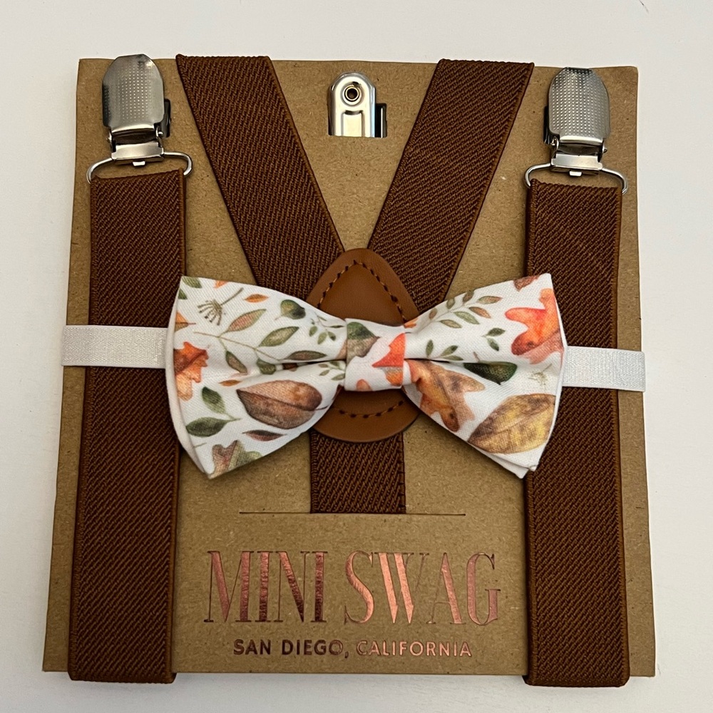 Brand New, Never Used. Toddler Bowtie, Suspender and Belt Set.